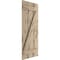 Ekena Millwork Rustic Three Board Joined Board-n-Batten Pecky Cypress Faux Wood Shutters w/Z-Board, 16 1/2"W x 32"H SHUBJZ16X32PCPR - alternate 19
